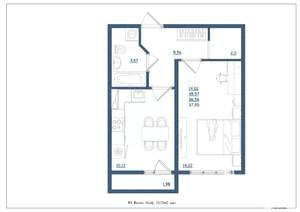 1-к квартира, сданный дом, 38м2, 12/18 этаж