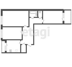 3-к квартира, вторичка, 69м2, 8/10 этаж