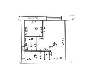 1-к квартира, вторичка, 31м2, 3/5 этаж