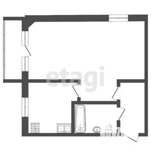 1-к квартира, вторичка, 31м2, 4/5 этаж
