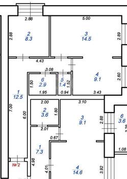 2-к квартира, вторичка, 49м2, 2/5 этаж