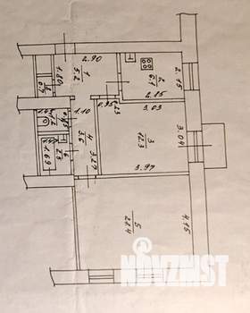 2-к квартира, вторичка, 54м2, 3/3 этаж