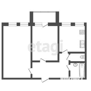 2-к квартира, вторичка, 39м2, 3/5 этаж