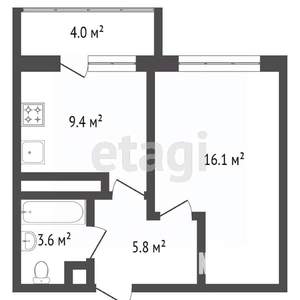 1-к квартира, вторичка, 39м2, 15/17 этаж
