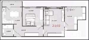 3-к квартира, вторичка, 76м2, 7/12 этаж