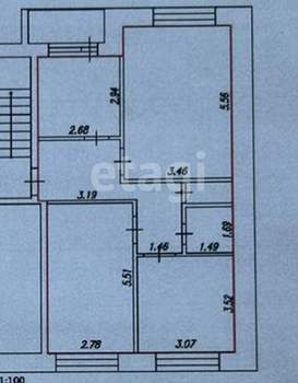 3-к квартира, вторичка, 71м2, 3/5 этаж