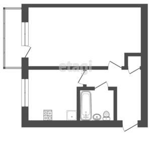 1-к квартира, вторичка, 31м2, 2/5 этаж