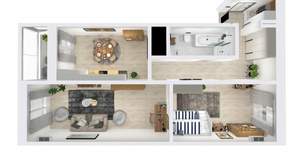 2-к квартира, сданный дом, 74м2, 6/24 этаж