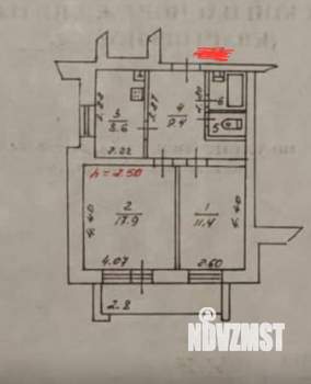 2-к квартира, вторичка, 54м2, 5/9 этаж