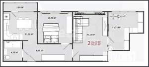 3-к квартира, вторичка, 76м2, 7/12 этаж