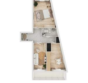 2-к квартира, вторичка, 62м2, 12/15 этаж