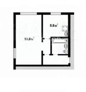 1-к квартира, вторичка, 31м2, 1/5 этаж