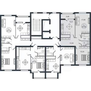 2-к квартира, вторичка, 65м2, 14/16 этаж