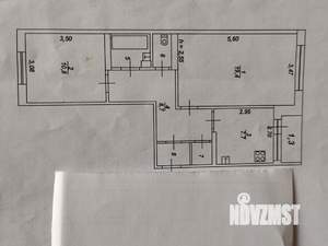 2-к квартира, вторичка, 54м2, 1/5 этаж