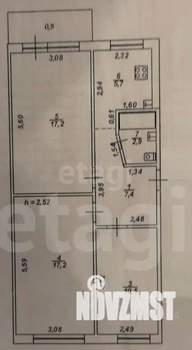 3-к квартира, вторичка, 62м2, 5/5 этаж