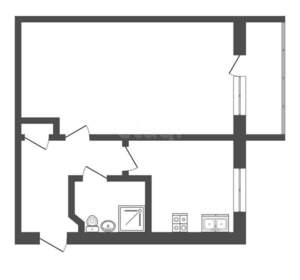 1-к квартира, вторичка, 31м2, 4/5 этаж