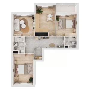 3-к квартира, вторичка, 87м2, 7/16 этаж
