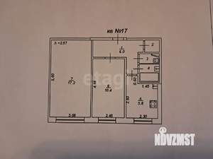 2-к квартира, вторичка, 44м2, 1/5 этаж