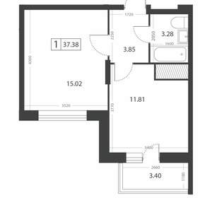 1-к квартира, вторичка, 37м2, 10/16 этаж