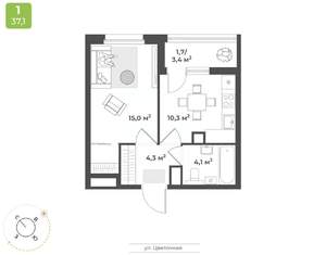 1-к квартира, вторичка, 35м2, 10/18 этаж
