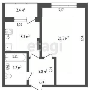 1-к квартира, вторичка, 39м2, 16/16 этаж