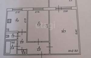 2-к квартира, вторичка, 49м2, 2/9 этаж