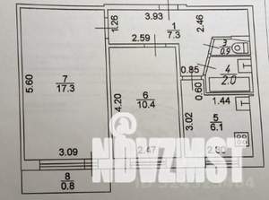2-к квартира, вторичка, 44м2, 3/5 этаж