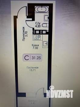 Студия квартира, вторичка, 31м2, 2/17 этаж