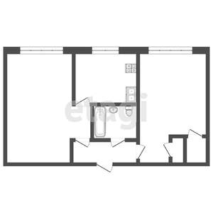 2-к квартира, вторичка, 43м2, 4/5 этаж