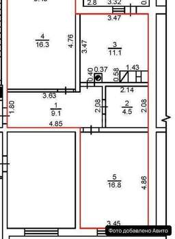 2-к квартира, вторичка, 60м2, 3/14 этаж