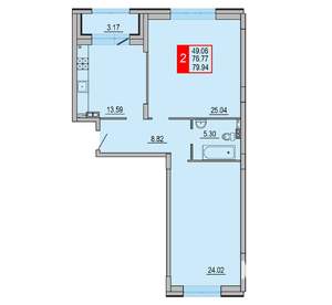 2-к квартира, вторичка, 80м2, 2/8 этаж