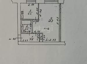 1-к квартира, вторичка, 32м2, 4/4 этаж