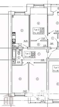 2-к квартира, сданный дом, 63м2, 2/3 этаж