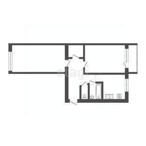 2-к квартира, вторичка, 46м2, 4/5 этаж