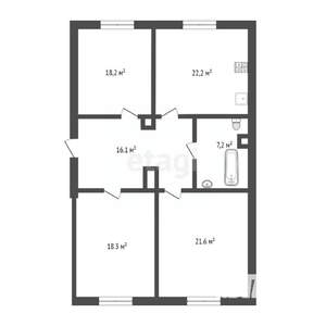 3-к квартира, вторичка, 104м2, 4/4 этаж