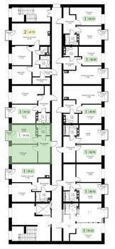 1-к квартира, вторичка, 39м2, 4/4 этаж