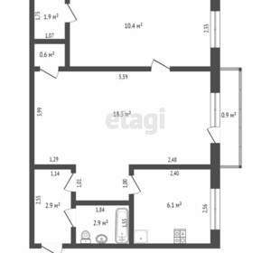 2-к квартира, вторичка, 44м2, 2/4 этаж
