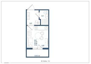 Студия квартира, сданный дом, 17м2, 4/4 этаж