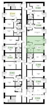 1-к квартира, вторичка, 39м2, 4/4 этаж