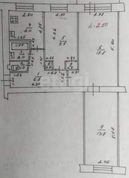 3-к квартира, вторичка, 58м2, 5/5 этаж