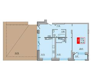 2-к квартира, вторичка, 134м2, 8/8 этаж