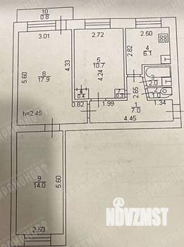 3-к квартира, вторичка, 60м2, 3/5 этаж