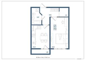 1-к квартира, сданный дом, 38м2, 7/18 этаж
