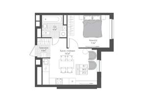 1-к квартира, вторичка, 34м2, 2/10 этаж