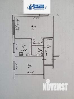 2-к квартира, вторичка, 43м2, 1/5 этаж