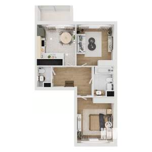 2-к квартира, вторичка, 58м2, 5/16 этаж
