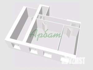 2-к квартира, вторичка, 59м2, 1/3 этаж