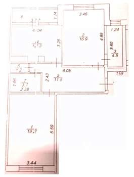 2-к квартира, вторичка, 72м2, 6/10 этаж