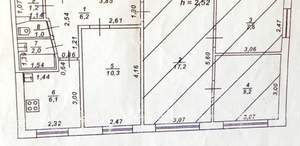 2-к квартира, вторичка, 61м2, 1/5 этаж