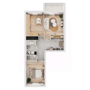 2-к квартира, вторичка, 65м2, 9/16 этаж